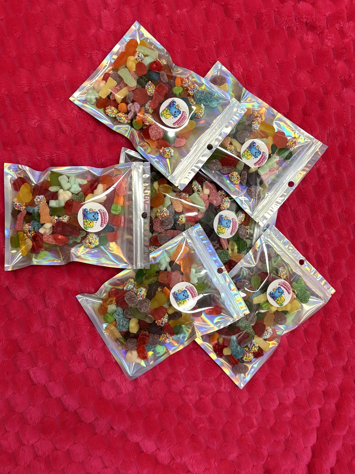 Personalized Mini Monster bags with custom stickers